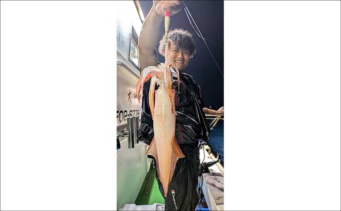 【沖釣り釣果速報】玄界灘の夜焚きイカ船で釣る人ケンサキイカ116尾！大剣サイズも登場（福岡）