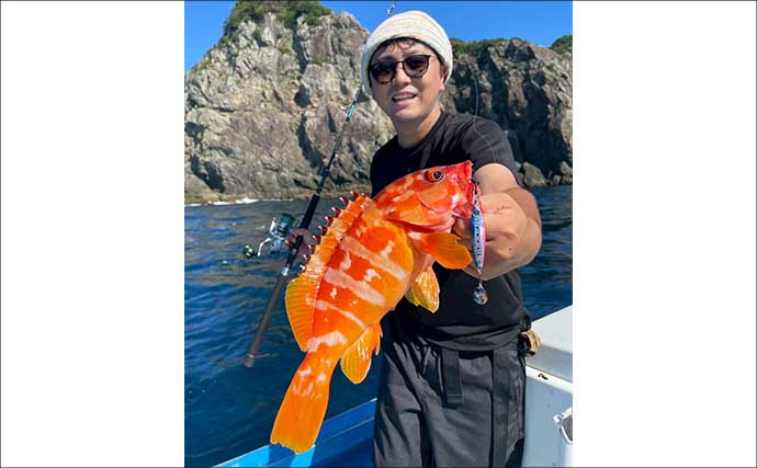 ボートルアー釣行でハタ類にブリにシイラにカマスサワラと多彩釣果に大満足【大分・県蒲江沖】