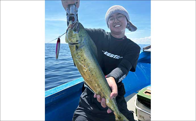 ボートルアー釣行でハタ類にブリにシイラにカマスサワラと多彩釣果に大満足【大分・県蒲江沖】
