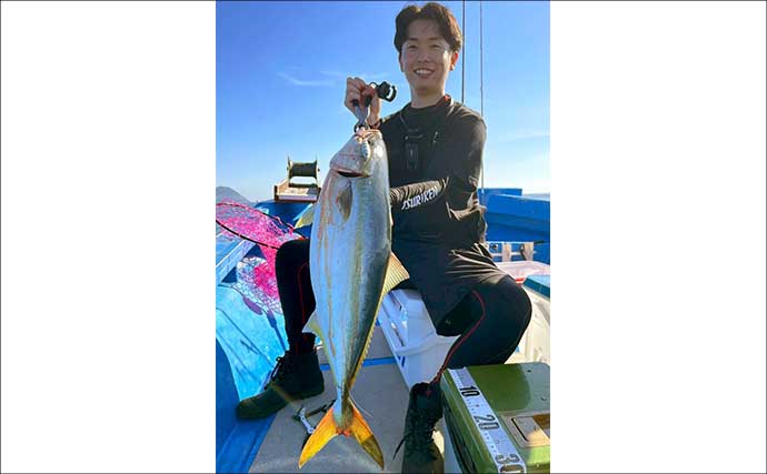 ボートルアー釣行でハタ類にブリにシイラにカマスサワラと多彩釣果に大満足【大分・県蒲江沖】