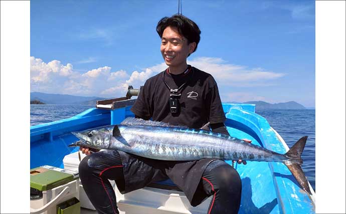 ボートルアー釣行でハタ類にブリにシイラにカマスサワラと多彩釣果に大満足【大分・県蒲江沖】