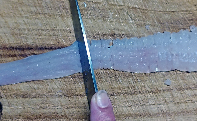 釣魚で作る「コラーゲンたっぷり」レシピ：大ハモの梅肉＆ワサビ　霜降りにして