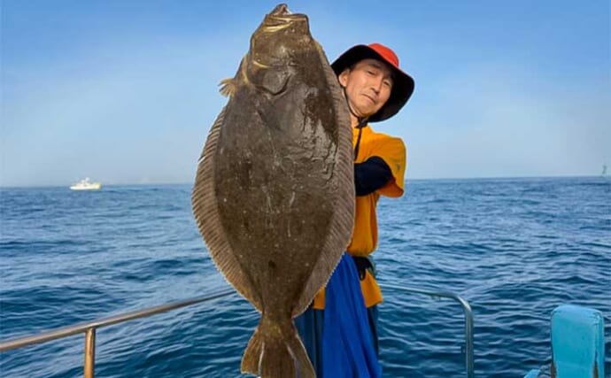 伊良湖沖のオフショアジギングで大判ヒラメ浮上！【愛知】枝豆じぐで狙い撃ち