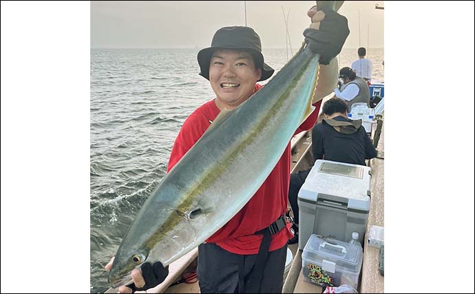 「ブリ90cm浮上！」南知多沖ジギング船でイナダ入れ食い＆マダイ47cmも【愛知】