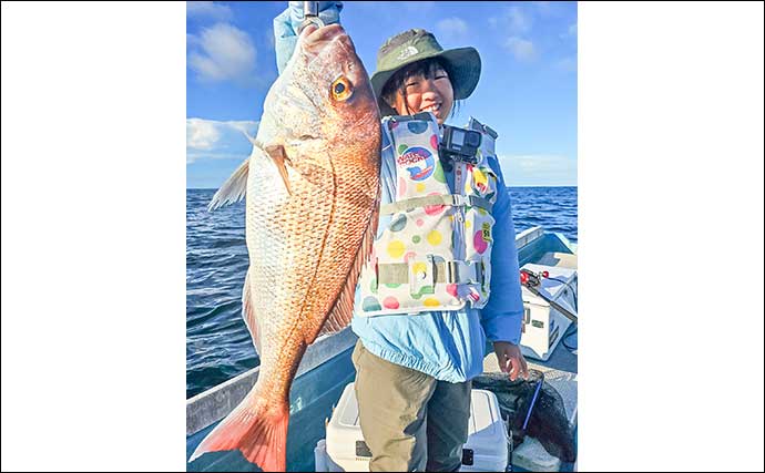 親子で挑んだ岩代沖カセ釣りで55cmマダイ手中【和歌山】イサキやメイチダイも好ヒット