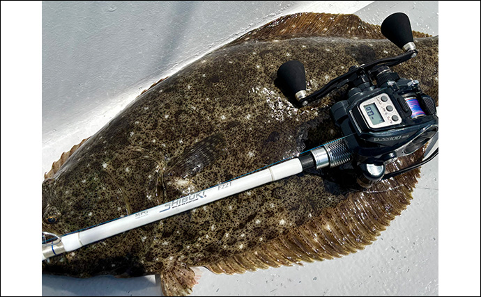 「イワシ泳がせてドラグがジー！」3.2kg良型ヒラメ浮上【千葉・忍丸】大型狙い撃ち可能なタックルとは