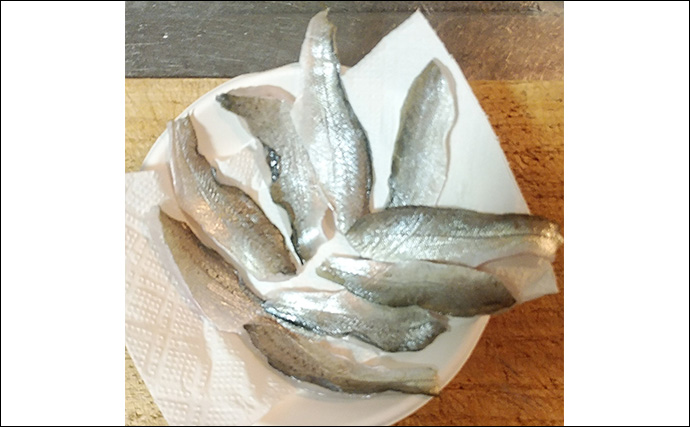 釣魚で作る「がっつり系」レシピ：セイゴの天むす　白米と一緒にガブリ！