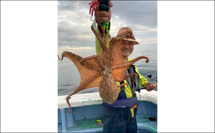 関東エリアの【船釣り特選釣果】鹿島沖のマダコ解禁！エギタコ釣りで1kg超えの良型が続出