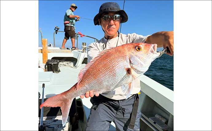 【沖釣り釣果速報】島原沖のマダイ船で最大3kgを筆頭に連発！ヒラメも混じり船中大盛況（大分・熊本）
