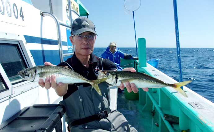 片貝沖の五目釣りで大アジ連発！【千葉】本命ハナダイはやや控えめな結果に