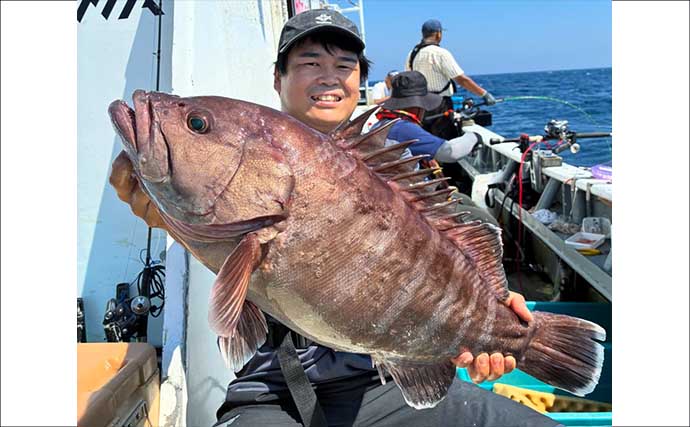 【沖釣り釣果速報】泳がせ釣りで5kg超マハタを手中！金洲五目では多彩な魚種がヒット（愛知・静岡）