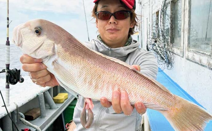【沖釣り釣果速報】アマダイ便で1kg超え良型シロアマダイ浮上！赤白そろい踏みでゲット（愛知・静岡）