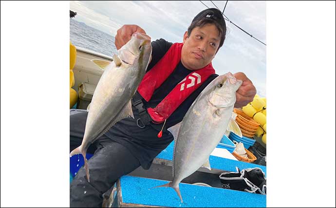 【沖釣り釣果速報】落とし込み釣りでヒラマサ107cm浮上！エサ付き抜群で青物ラッシュ！（福岡）