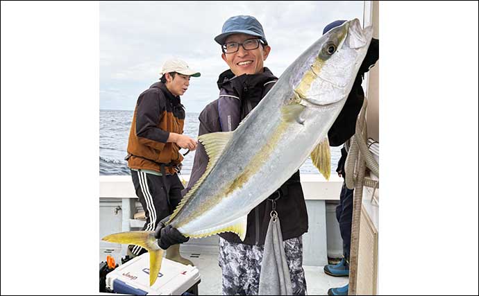 【沖釣り釣果速報】落とし込み釣りでヒラマサ107cm浮上！エサ付き抜群で青物ラッシュ！（福岡）