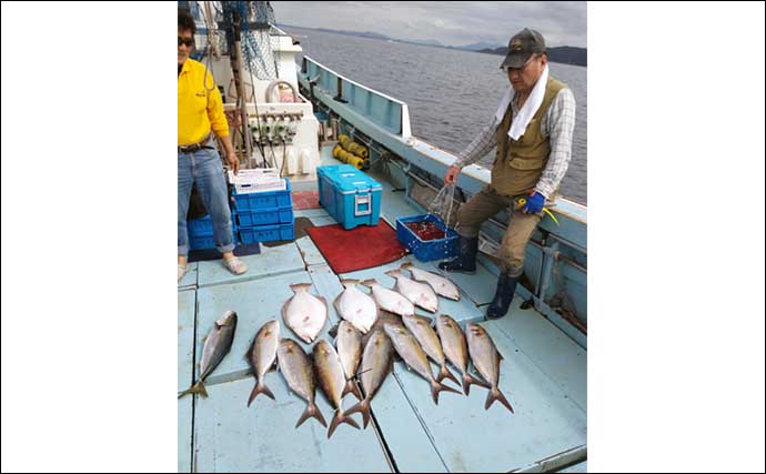 【沖釣り釣果速報】落とし込み釣りでヒラマサ107cm浮上！エサ付き抜群で青物ラッシュ！（福岡）