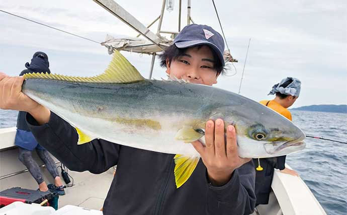 【沖釣り釣果速報】落とし込み釣りでヒラマサ107cm浮上！エサ付き抜群で青物ラッシュ！（福岡）