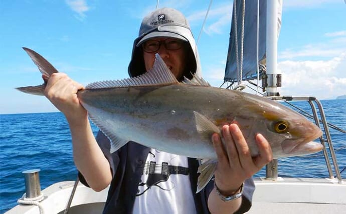 「潮変わりがチャンス！」宗像沖の落とし込み釣りでカンパチ＆カツオ3kg級が連発！【福岡】