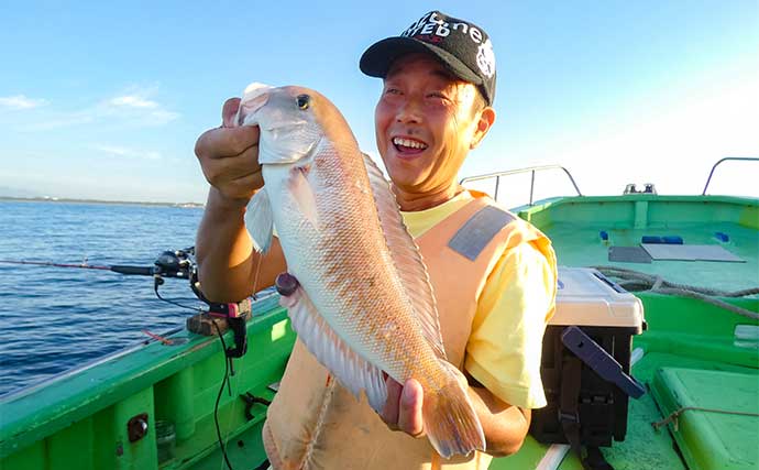 相模湾のシロアマダイ釣りで39cmを頭に船中全員安打！【神奈川】サバ短冊＆オキアミ仕掛けが奏功