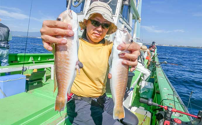 相模湾のシロアマダイ釣りで39cmを頭に船中全員安打！【神奈川】サバ短冊＆オキアミ仕掛けが奏功