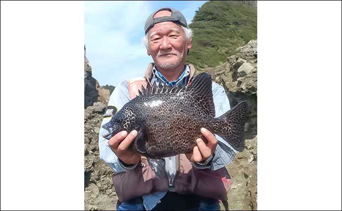 「秋磯スタートダッシュ！」高島の沖磯釣りで良型イシガキダイをキャッチ【静岡】
