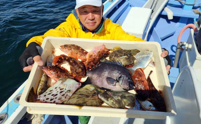 【沖釣り釣果速報】秋の伊良湖沖カワハギ釣り盛況！良型交じりで釣る人28匹（愛知）