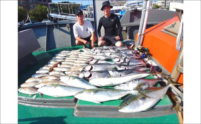【沖釣り釣果速報】家族で大興奮！落とし込み釣りでネリゴ入れ食い＆青物乱舞（福岡）