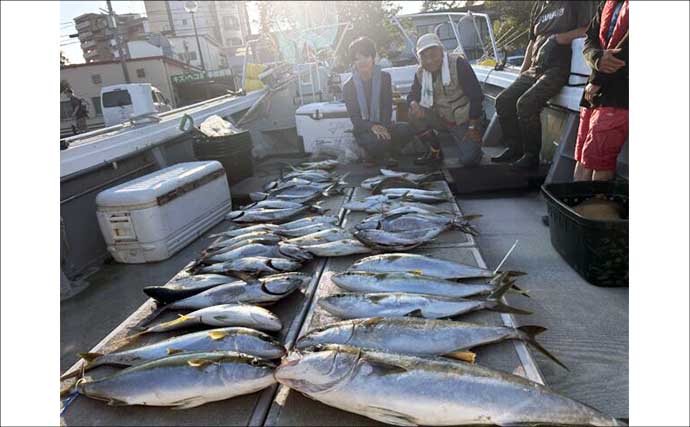 【沖釣り釣果速報】家族で大興奮！落とし込み釣りでネリゴ入れ食い＆青物乱舞（福岡）