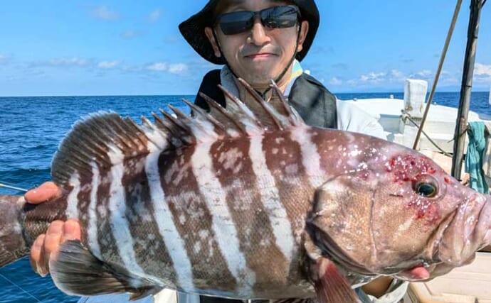 【沖釣り釣果速報】60cm級タカバ浮上！アジの泳がせ釣りで根魚ラッシュ（福岡）