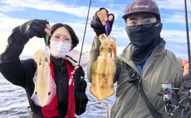 【沖のルアー釣果速報】ティップランでアオリイカ船中23匹！サオ頭は7匹…