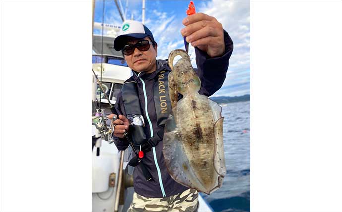 【沖のルアー釣果速報】ティップランでアオリイカ船中23匹！サオ頭は7匹をマーク（三重）
