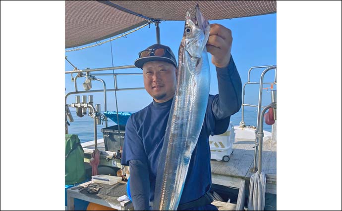 豊後水道エリアのテンヤタチウオ釣りで指5本幅の良型手中【山口】二枚潮を読み切り攻略成功