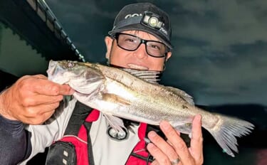 「仕事帰りの1時間勝負！」衣浦港の橋脚シーバスゲームで2連発【愛知】