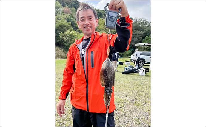 「青物猛攻を制す！」迫間浦の筏エギング懇親会でコウイカ520gを釣り上げて優勝【三重】