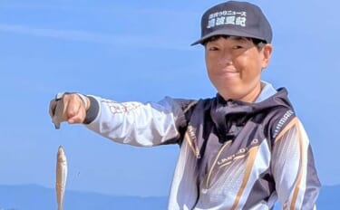 気比の松原の投げ釣りで19.5cm良型シロギスをキャッチ【福井】小ハリ…