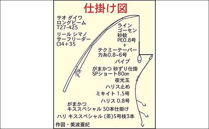 気比の松原の投げ釣りで19.5cm良型シロギスをキャッチ【福井】小ハリ変更＆サオさびきで快釣