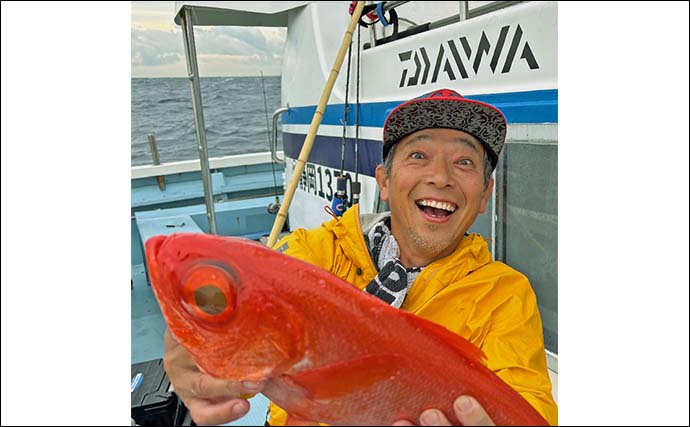 「深場で本命連発！」下田沖のキンメジギングで全員安打達成【静岡・ひがし丸】