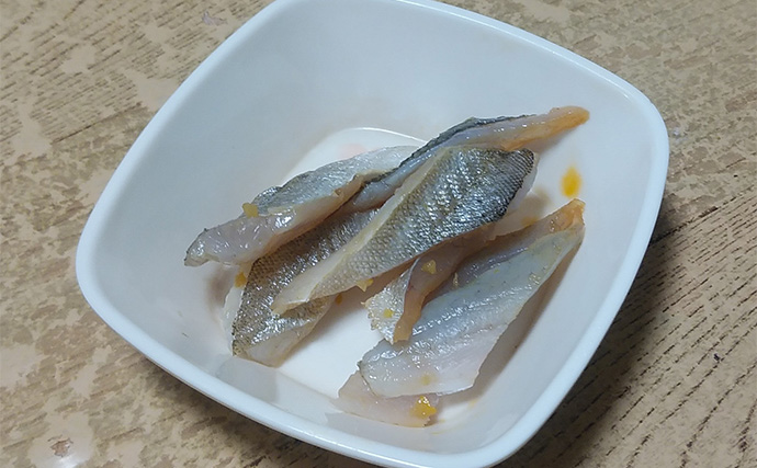 人気釣魚で作る「刺身アレンジ」レシピ：セイゴの柚子ゴショウ和え　小型がオススメ
