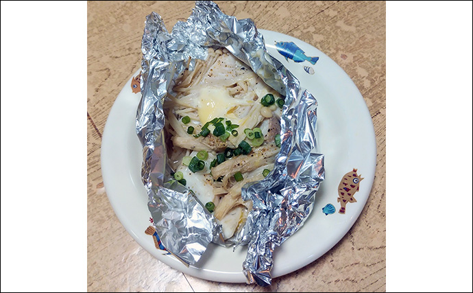 釣魚で作る「秋の味覚」レシピ：ネリゴのホイル焼き　キノコとバターで食欲全開