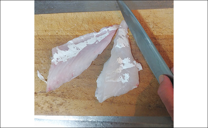 「釣り人の特権」レシピ：スズキのあばら　塩を振って焼くだけで美味しい！