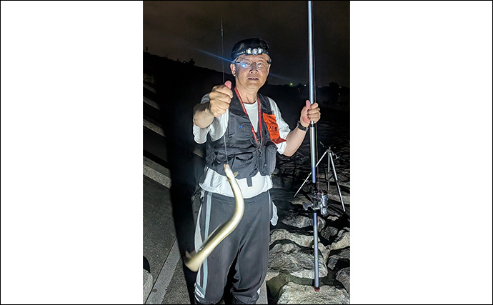 「太ウナギ＆年無しクロダイWヒット！」宮川の夜釣りで苦戦の末に良型登場【三重】