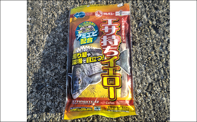 相浜港のフカセ釣りで42cmクロダイをキャッチ【千葉】練りエサ「エサ持ちイエロー」が活躍