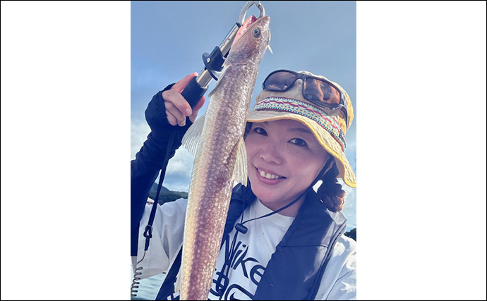 ロックフィッシュゲームでキジハタ手中【熊本・上天草】投げ釣りでは25cm級デカギスも登場