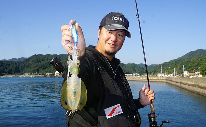 「まさにエギングパラダイス！」DUELのエギ4種を駆使して良型アオリイカ捕獲成功【天草】