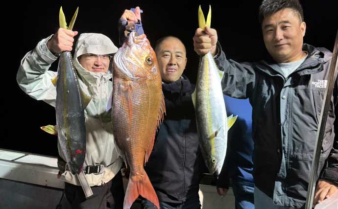 【沖釣り釣果速報】玄界灘のタイラバで良型マダイ連発！60cm級交じり船中43尾と爆釣（福岡）
