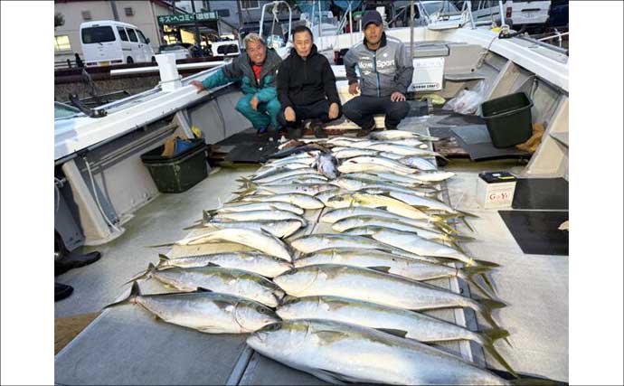 【沖釣り釣果速報】玄界灘の落とし込み釣りでヒラマサ110cm浮上！船中で青物50尾超えも（福岡）