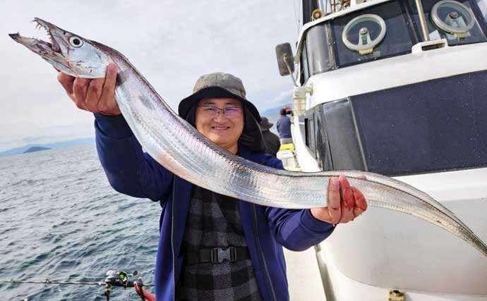 【沖釣り釣果速報】タチウオ便でドラゴン級が続々！タイラバでは60cmマダイも（大分・熊本）