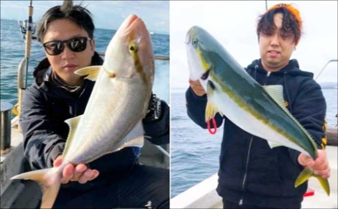 関西エリアの【船釣り特選釣果】ジギングで良型ブリ連発＆ナイトティップランではアオリ快釣