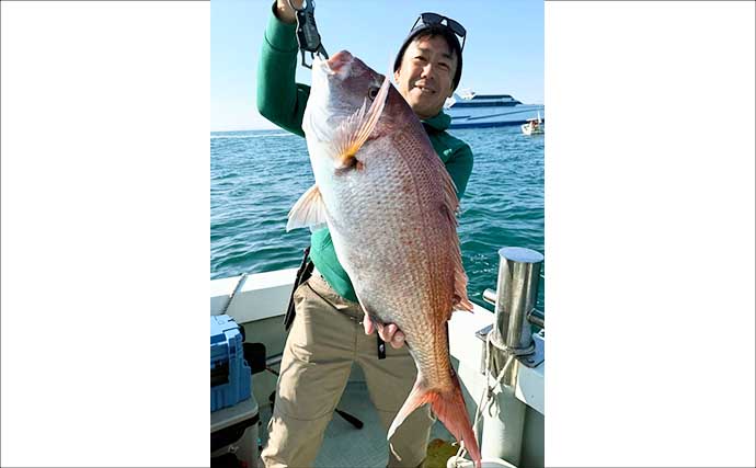 【沖釣り釣果速報】島原沖のタイラバでガツンとヒット！70cm超えマダイ浮上（大分・熊本）