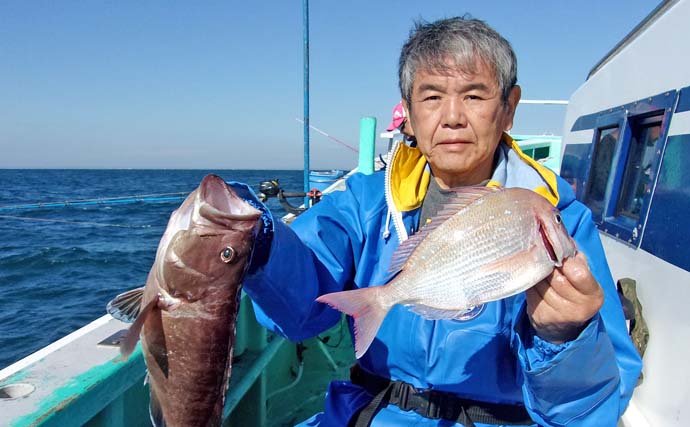 外房片貝沖のハナダイ釣りで40cm級交じりの爆釣劇！【千葉】規定数50尾到達者も