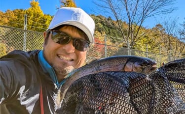 平谷湖フィッシングスポットのエリアトラウトでニジマス19匹手中【長野】…